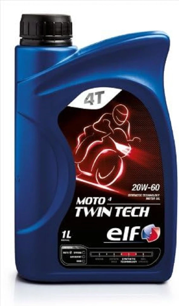 Elf Moto 4 Twin Tech 20W60 4T Motor Yağı 1 Litre