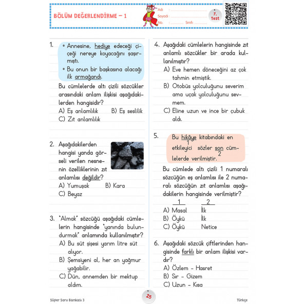 3. Sınıf Süper Soru Bankası (Tüm Dersler) - 2