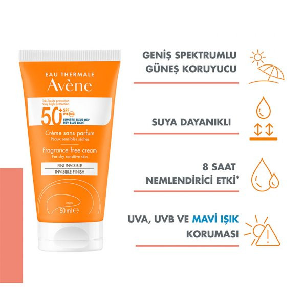 Avene Solaire SPF 50+ Güneş Kremi 50 ml - 2