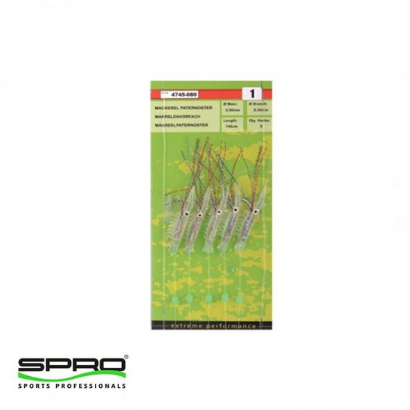 SPRO Mackerel Shrimp 5 İğneli Karides Köstek No 1