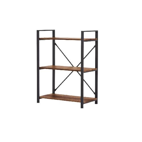 3 Katlı Kitaplık - Ahşap Duvar Rafı, Dekoratif Raf  Kiraz - Resim 3