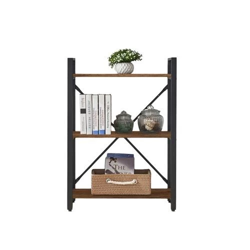 3 Katlı Kitaplık - Ahşap Duvar Rafı, Dekoratif Raf  Kiraz - Resim 2