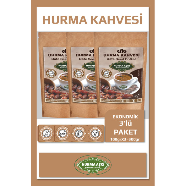 HURMA KAHVESİ 3X100 GR