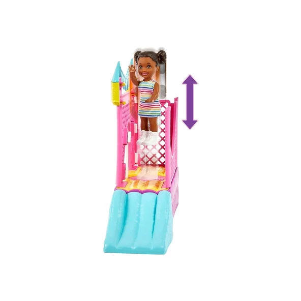 Barbie Bebek Bakıcısı Skipper Oyun Evi Seti, Bebek Bakıcısı Skipper, Bebek Figürü, Salıncak ve Aksesuarlarıyla, 3 Yaş ve - 3