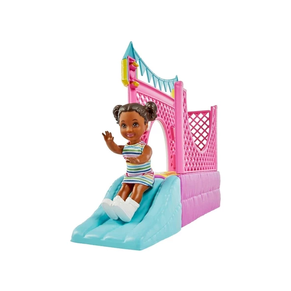 Barbie Bebek Bakıcısı Skipper Oyun Evi Seti, Bebek Bakıcısı Skipper, Bebek Figürü, Salıncak ve Aksesuarlarıyla, 3 Yaş ve - 4