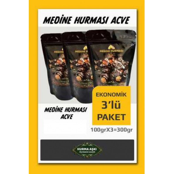 HURMA AŞKI ACVE MEDİNE HURMASI 3X100 GR
