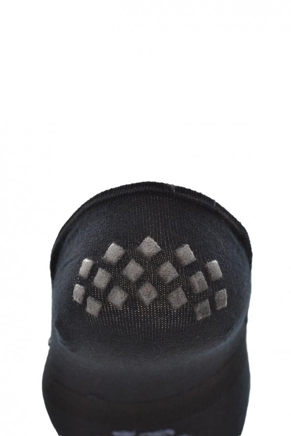 Dündar Erkek 4 lü Plus Topuk Destek Silikonlu Dikişsiz Pamuk Babet Çorap Lacivert - 41/45 - 2