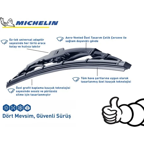 Michelin Rainforce™ MC13918 45CM 1 Adet Universal Telli Silecek - 3