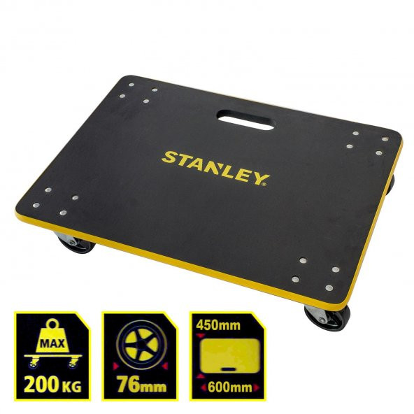 Stanley MS573 200kg 60x45cm Dört Tekerli Yük ve Paket Taşıma Arabası - 7