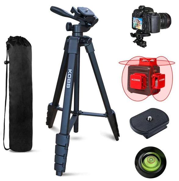 KOBB KBL16T 160CM Su Terazili Profesyonel Alüminyum Lazer Tripod - 8