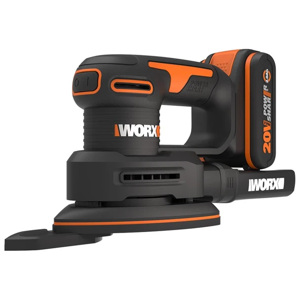 WORX WX822 20Volt 2.0Ah. Li-ion Şarjlı Profesyonel Üçgen Mouse Zımpara - 7