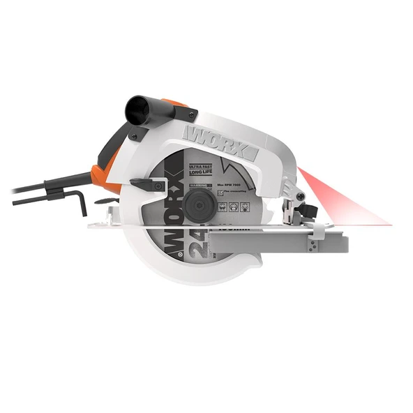 WORX WX445 1600Watt 190mm Profesyonel Lazerli Daire Testere - 7