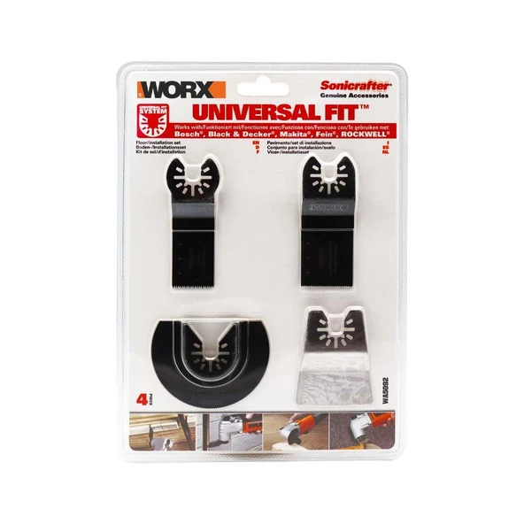 WORX WA5092 4 Parça Universal Metal, Ahşap Kesme ve Raspalama Aksesuar Seti - 4