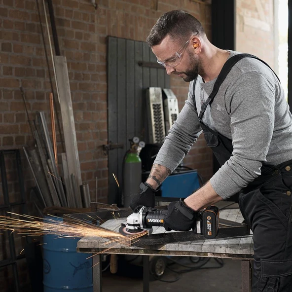 WORX WX812 20Volt 4.0Ah. 125mm Kömürsüz Profesyonel Şarjlı Avuç Taşlama - 10