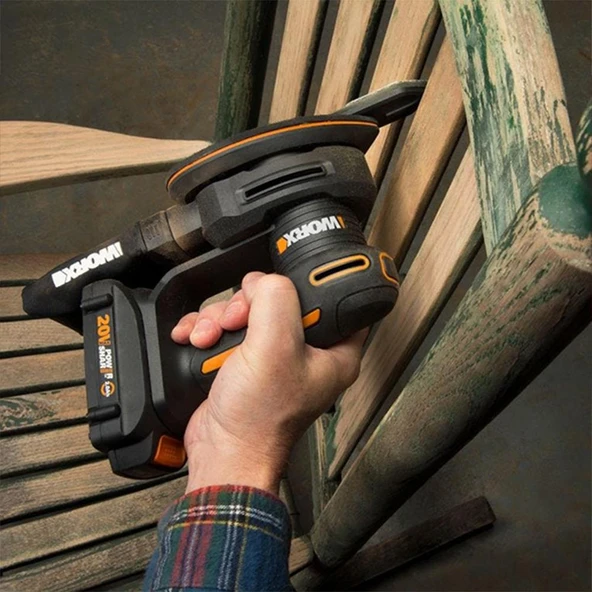 WORX WX822 20Volt 2.0Ah. Li-ion Şarjlı Profesyonel Üçgen Mouse Zımpara - 8