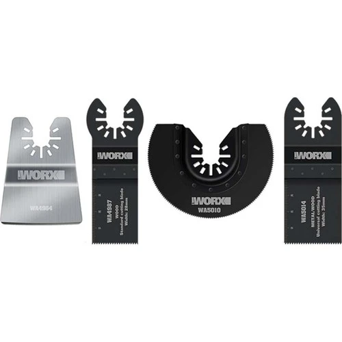 WORX WA5092 4 Parça Universal Metal, Ahşap Kesme ve Raspalama Aksesuar Seti