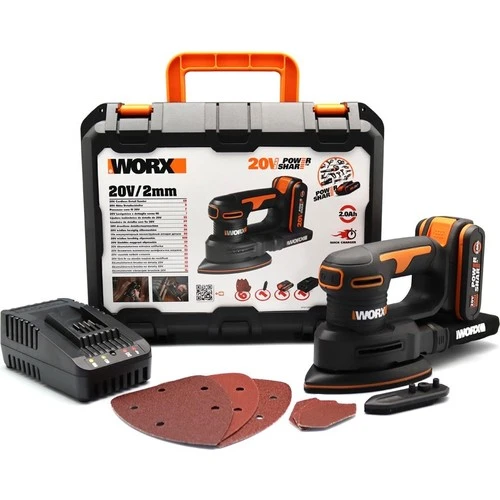 WORX WX822 20Volt 2.0Ah. Li-ion Şarjlı Profesyonel Üçgen Mouse Zımpara
