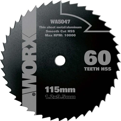 WORX WA5047 115x9,5mm Alüminyum, PVC, Sac Kesme, Daire Testere Bıçağı