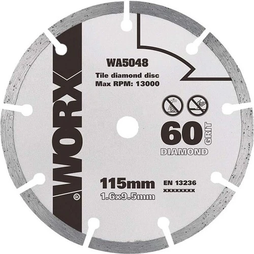 WORX WA5048 115x9,5mm Fayans, Seramik, Mermer Kesme Soketli Elmas Daire Testere Bıçağı