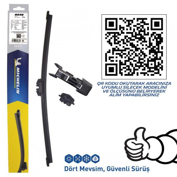 Michelin EASYCLIP™ MCR240 24CM 1 Adet Universal Muz Tipi Arka Silecek - 8