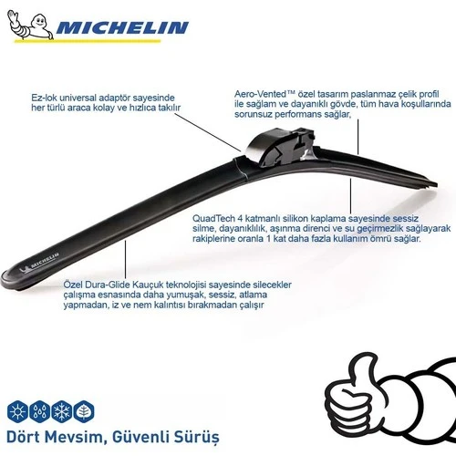 Michelin EASYCLIP™ MC8675 75CM 1 Adet Universal Muz Tipi Silecek - 4