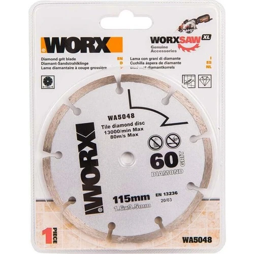 WORX WA5048 115x9,5mm Fayans, Seramik, Mermer Kesme Soketli Elmas Daire Testere Bıçağı - 2