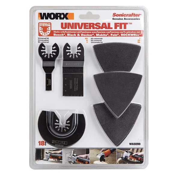 WORX WA5099 18 Parça Universal Metal, Ahşap Kesme ve Zımpara Kâğıdı Aksesuar Seti - 4
