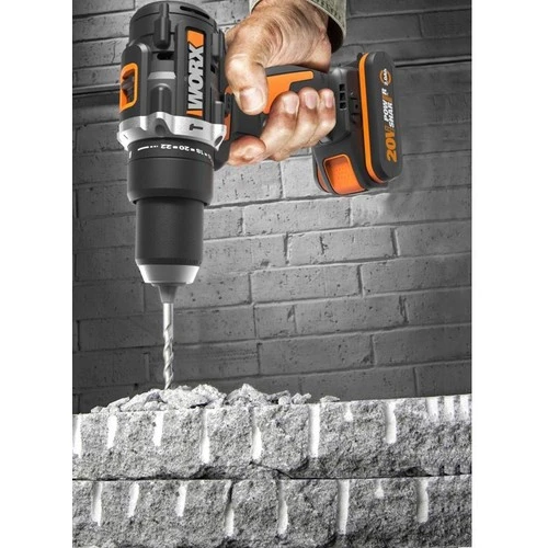 WORX WX352.9 20Volt Kömürsüz Profesyonel Şarjlı Darbeli Matkap (Akü Dahil Değildir) - 4
