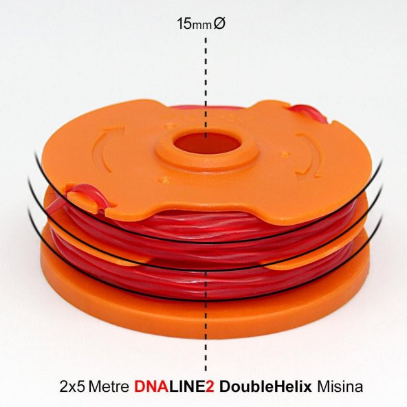 WORX WA0007 1.65mmX5Metre Çift Çıkışlı Duble Helix Spiral Burgulu Yedek Misina - 7