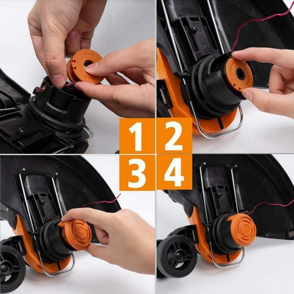 WORX WA0007 1.65mmX5Metre Çift Çıkışlı Duble Helix Spiral Burgulu Yedek Misina - 9