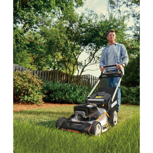 WORX WG761E 80Volt 4.0Ah. Li-ion 51cm Profesyonel Kömürsüz Şarjlı Çim Biçme - 10