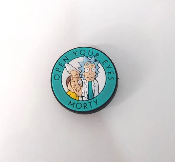 Terlik Ayakkabı Sandalet Tokası Silikon Rick And Morty 1 Adet Tekli Terlik Süsü - 1