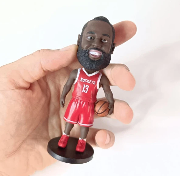 Basketbolcu James Harden Houston 13 Numara Figür Eylem Karakter Figür Oyuncak Biblo 11 cm - 2
