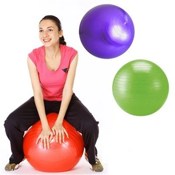 65 Cm Pilates Topu Denge Yoga Spor Egzersiz Top Jimnastik Fitness Topu