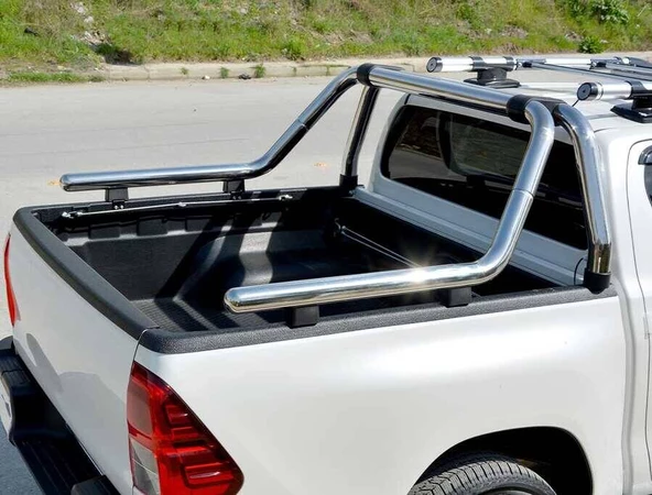 OMSA Nissan Navara Kobra Roll Bar Çap:76 Krom 2006-2015 Arası - Resim 2