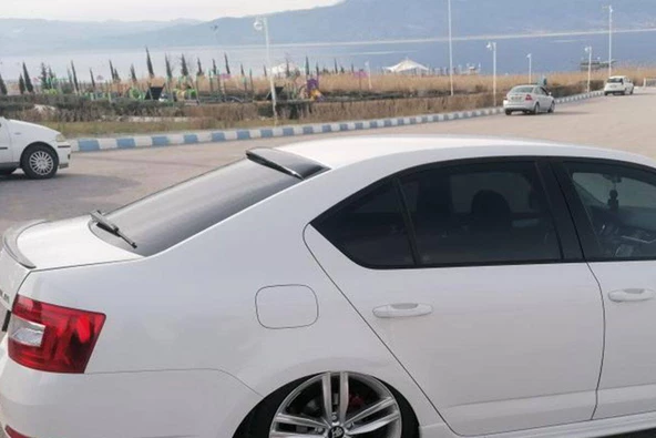 Skoda Octavia 3 A7 Cam Üstü Spoiler Piano Black 2013-2019 Arası - 2