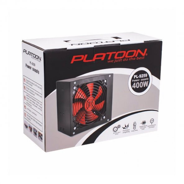 Platoon PL-9259 400W Gaming PC Power Supply 12cm Geniş Fan Güç Kaynağı - 3