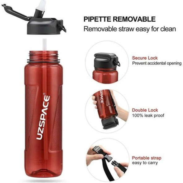 Vagon Uzspace 6057  Trıtan / Pipetli  Kırmızı - Resim 3