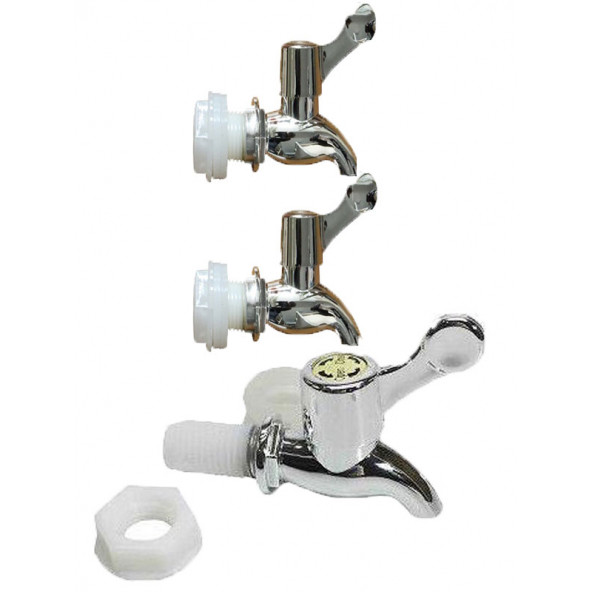 Cam Damacana Ve Sebil Çevirmeli Yedek Musluğu 3'lü SET