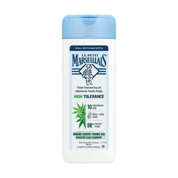 Le Petit Marseillais Yüksek Toleranslı Organik Kenevir Tohumu Yağı Duş Jeli 400 ml - 1