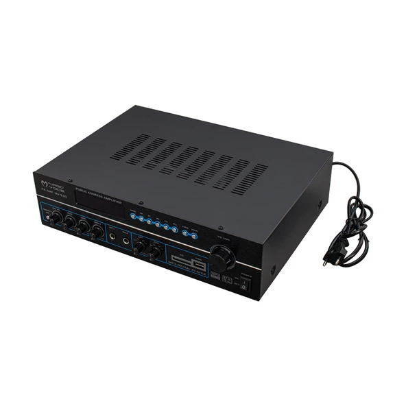 Magicvoice MV-530 120 Watt USB-SD-Bluetooth 2 Bölgeli Amfi Hat Trafolu Anfi 3 Mikrofon Girişli Kumanda Eko Ayarı - 3