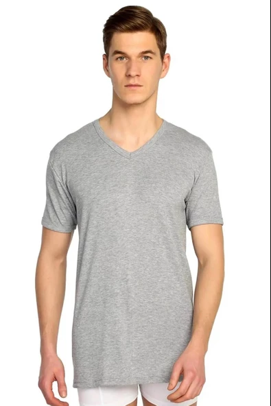 Tutku 107 V Yaka Kısa Kol Fanila Erkek Atlet - 4