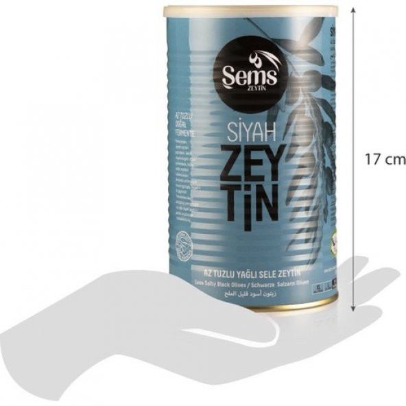 Şems Siyah Sele Zeytin 900 Gr 261-290 Kalibre ( 2'li Ekonomik Paket ) - 2