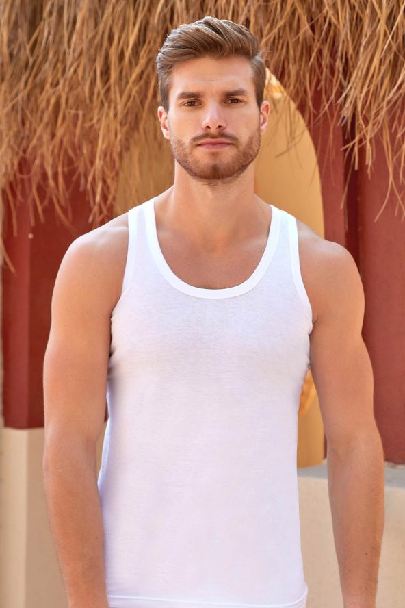 Erkek Pamuklu Penye 3 Lü Atlet Berrak-1001