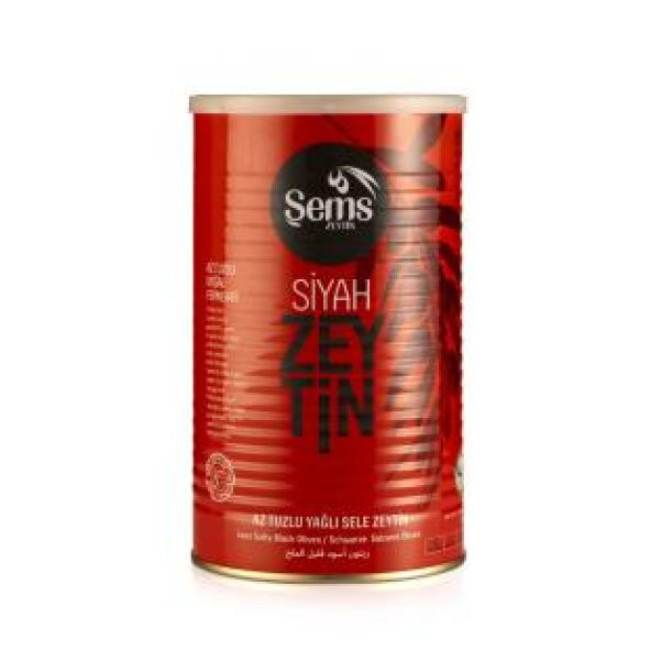 Şems Yağlı Siyah Sele Zeytin 900 Gr -291-320 Kalibre (6'lı Ekonomik Paket)