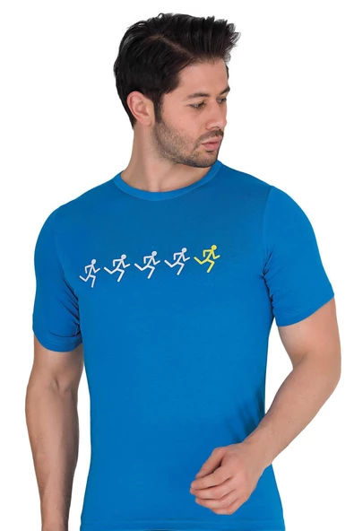 Erkek Likralı Modal Atletik Body Tişört Berrak-1034 - 3
