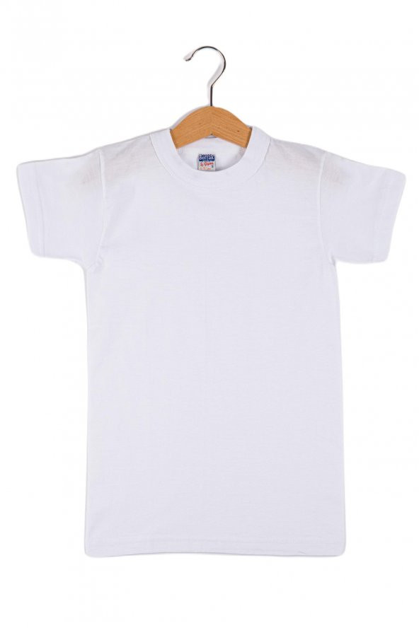 Sıfır Yaka Kısa Kollu Pamuk Erkek Çocuk Fanila 3 Lü Atlet Berrak-1503