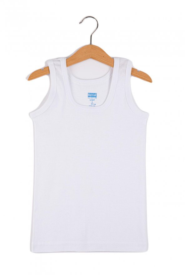 Erkek Çocuk Ribana Saf Pamuk 3 Lü Atlet Berrak-1504 - 2