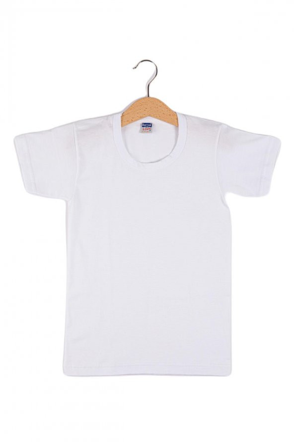 Erkek Çocuk Kısa Kollu Bisiklet Yaka Pamuk Fanila Atlet Berrak-1502