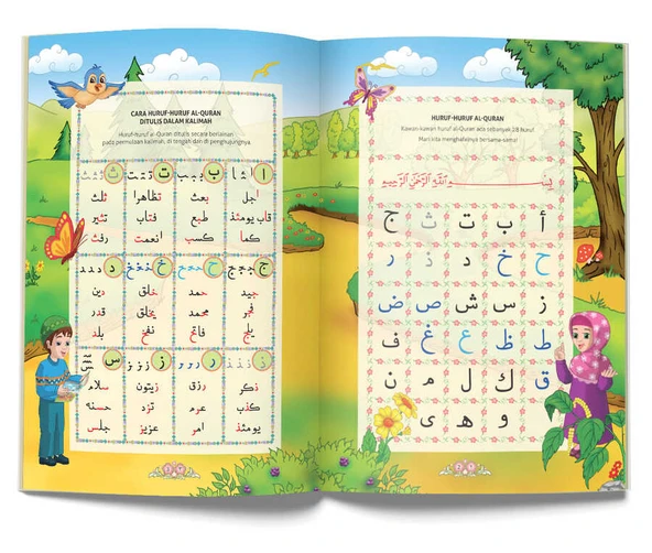 Malayca Kur'an Elifbası (Orta Boy) - Resim 3